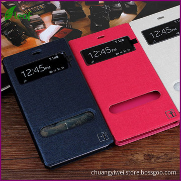 Dual Windows PU Leather Phone Case for Xiaomi 3 (CX301)